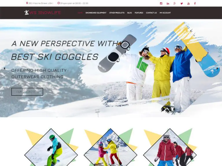 Ws Snowlife Tema gratuită Wordpress Woocommerce pentru cumpărături online