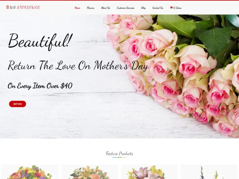 Tema magazinului de flori Ws Stoflower Wordpress