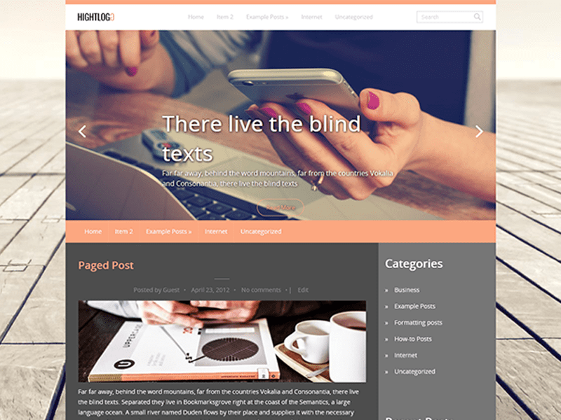 Tema Wordpress gratuită Hightlog Hi-Tech