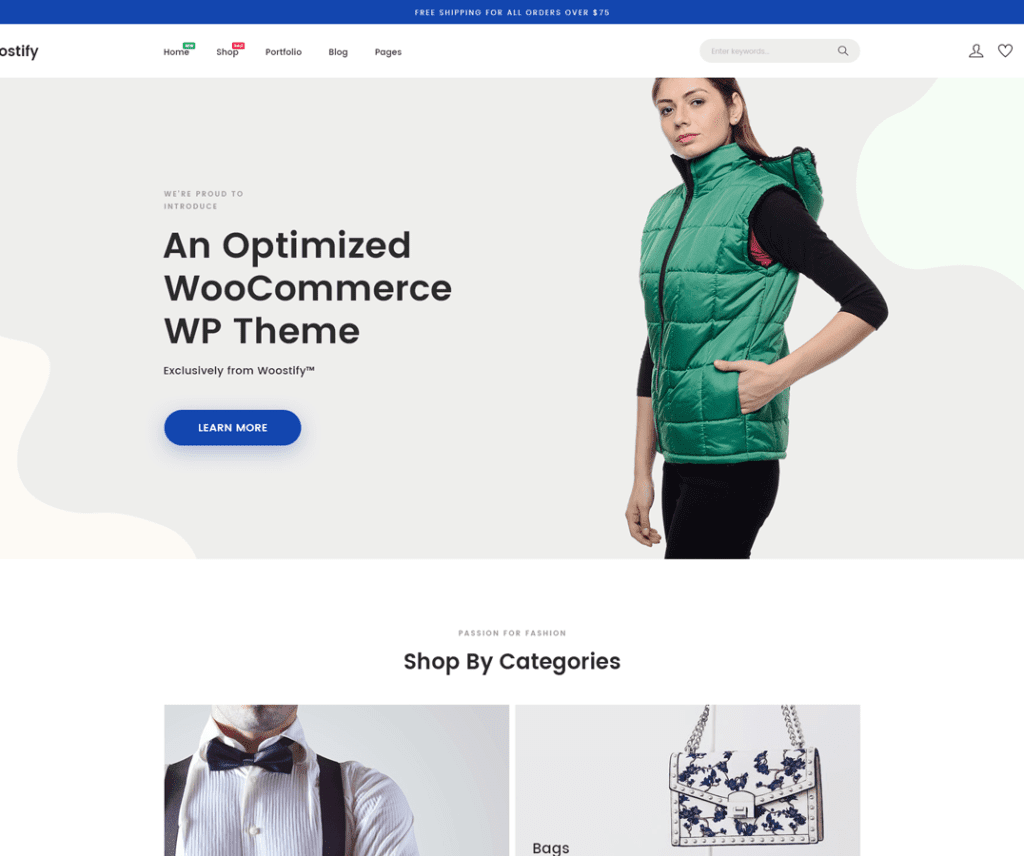 Woostify Tema gratuită Wordpress pentru comerț electronic