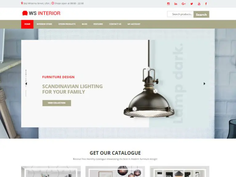 Ws Interior Tema gratuită Wordpress Woocemmerce pentru interior