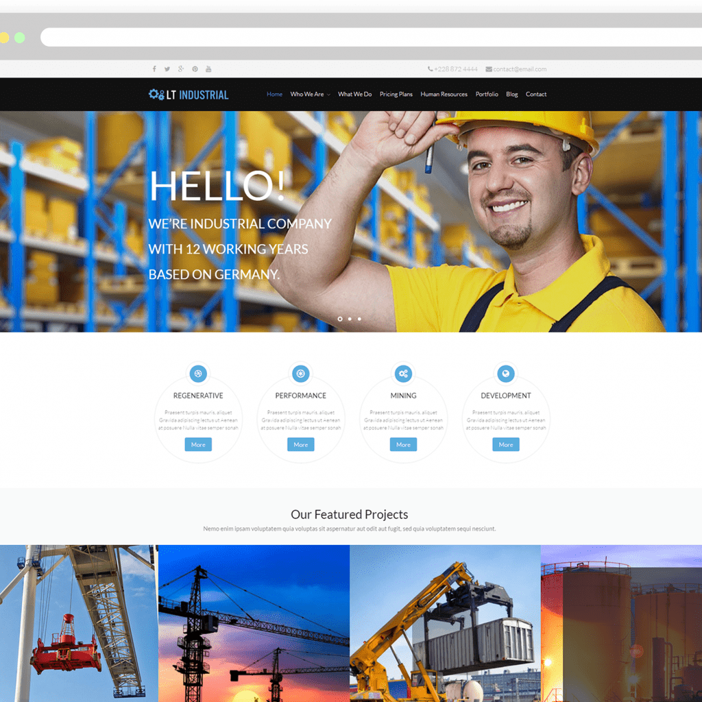 Lt Industrial Șablon industrial Joomla gratuit
