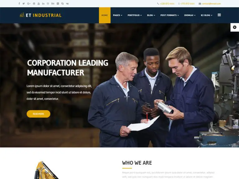 Și Șablon Industrial Joomla gratuit