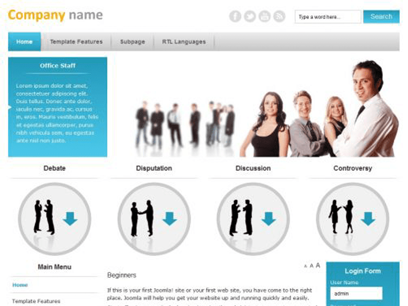 Jm Marketing aziendale Joomla modello aziendale reattivo