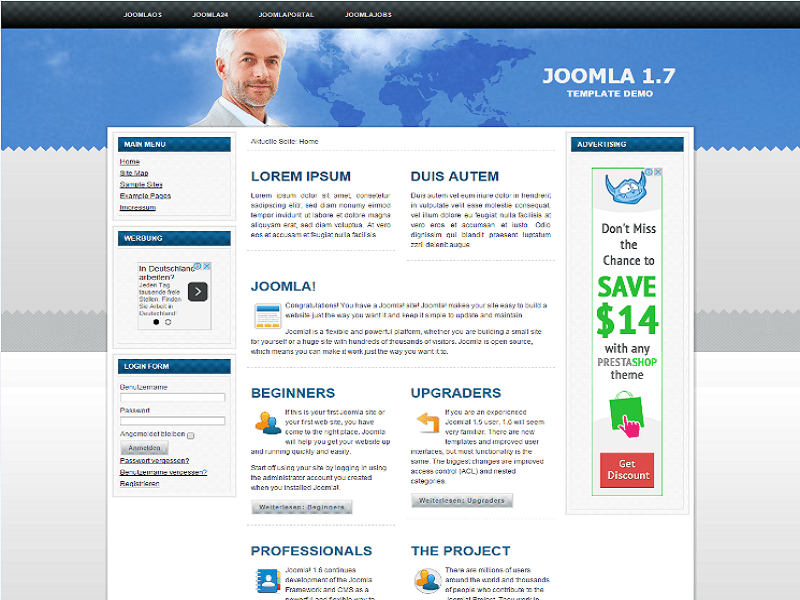 Blue Business – Modello Joomla Blue Business