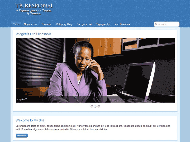 Tk Responsi Miglior template gratuito Joomla