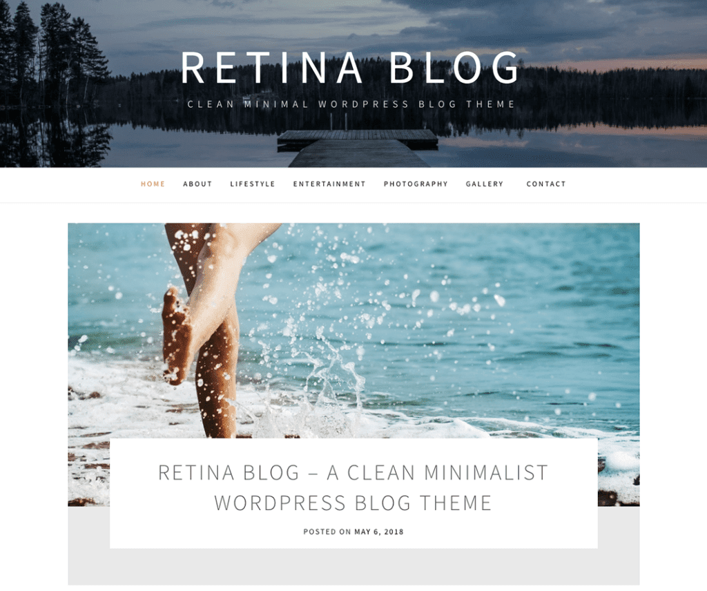 Retina Blog 免费娱乐 Wordpress 主题