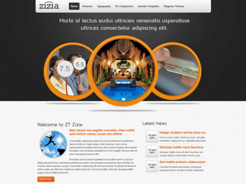 Template Joomla gratuito Zt Zizia
