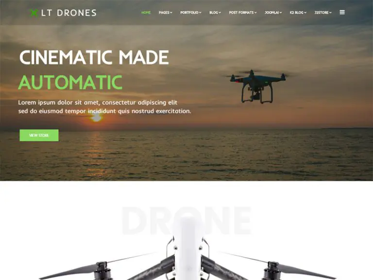 Lt Drones Modello Joomla gratuito per negozio di droni