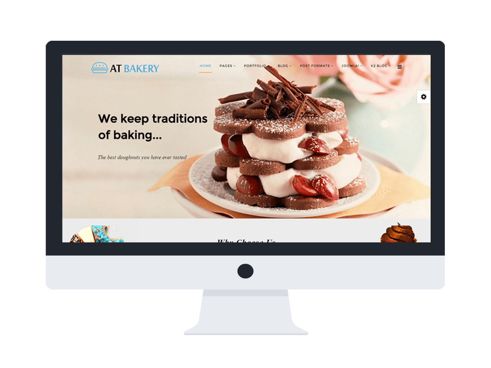 Presso il negozio di panetteria Template Joomla gratuito di una pagina