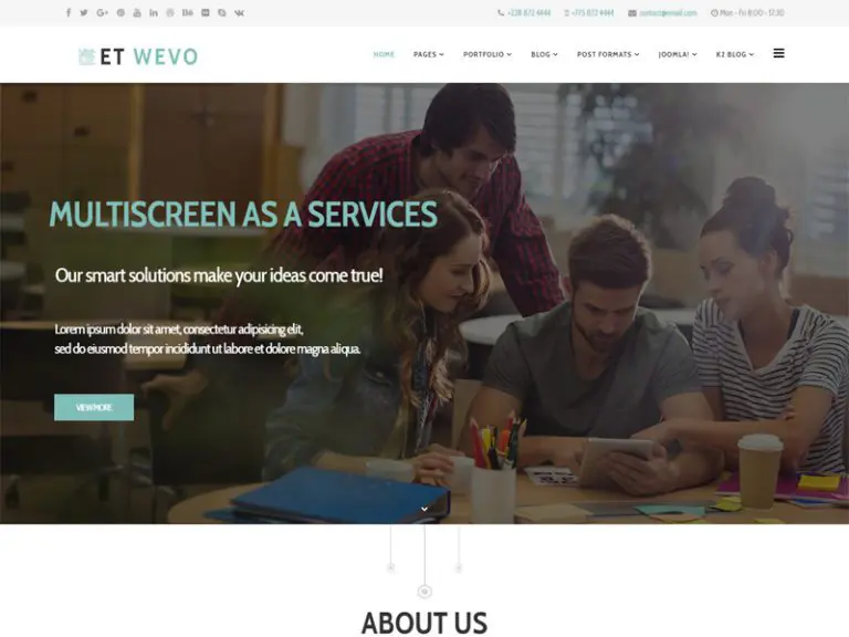 Et Wevo Joomla Web Design Template gratuito