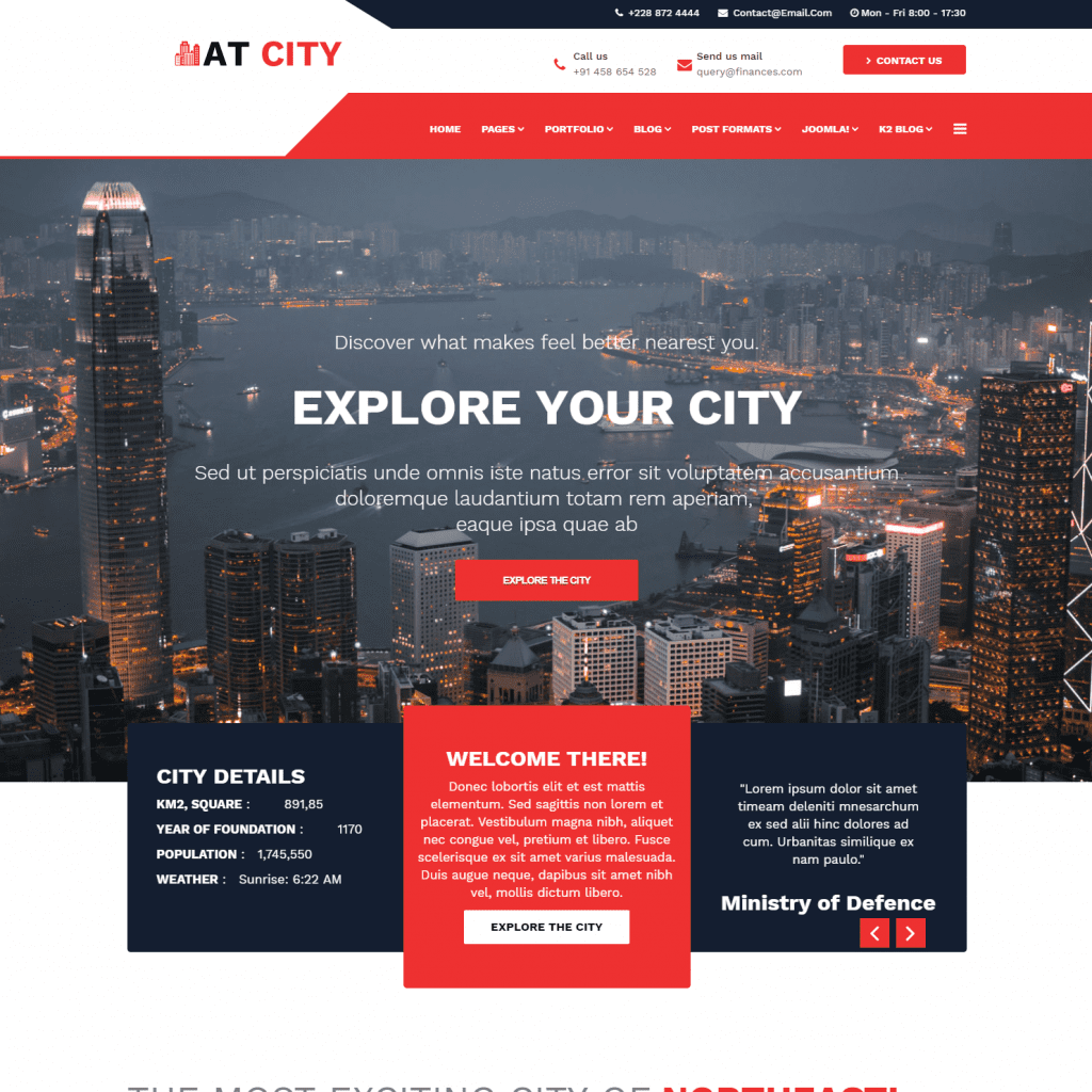 At City Darmowy motyw Joomla City Guide