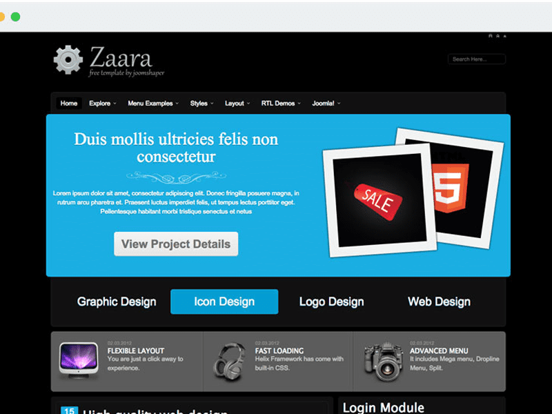 Zaara Darmowy szablon Joomla