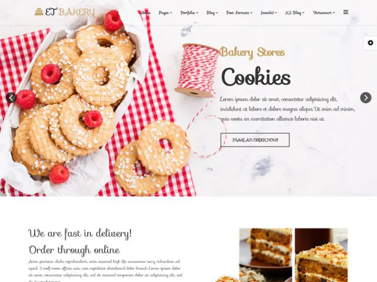 Et Bakery Joomla Piekarnia Szablon