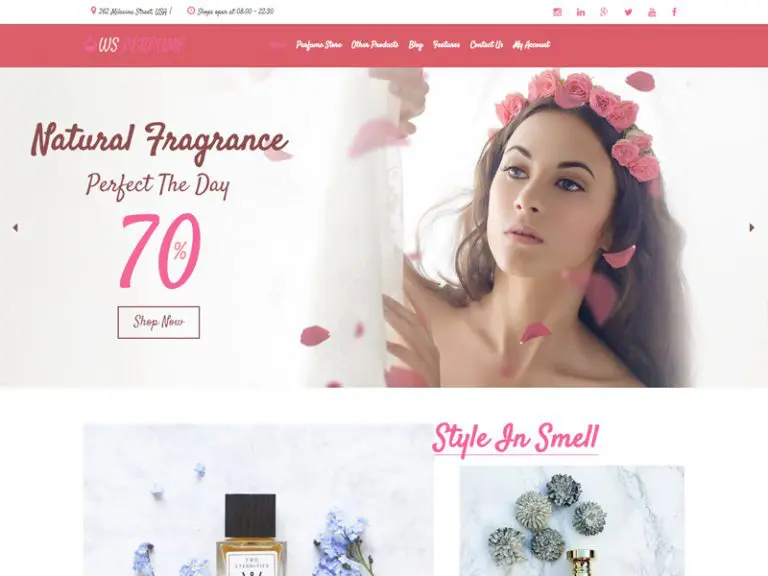 Ws Parfum gratuit Wordpress Woocommerce Tema pentru magazinul de parfumuri