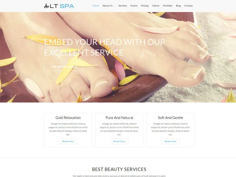 Lt Spa Free Responsive Beauty Wordpress Theme