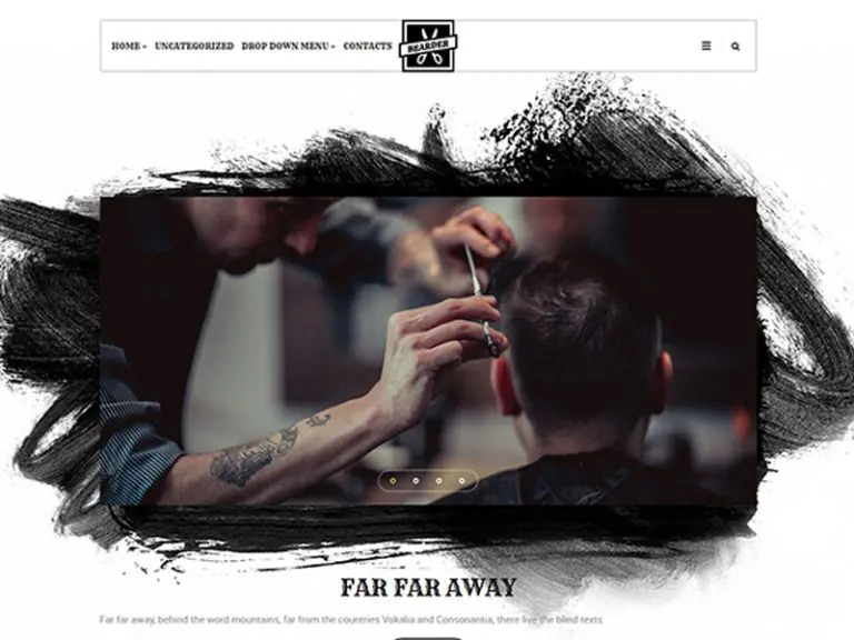 Bearder Free Hairdresser Tema Wordpress