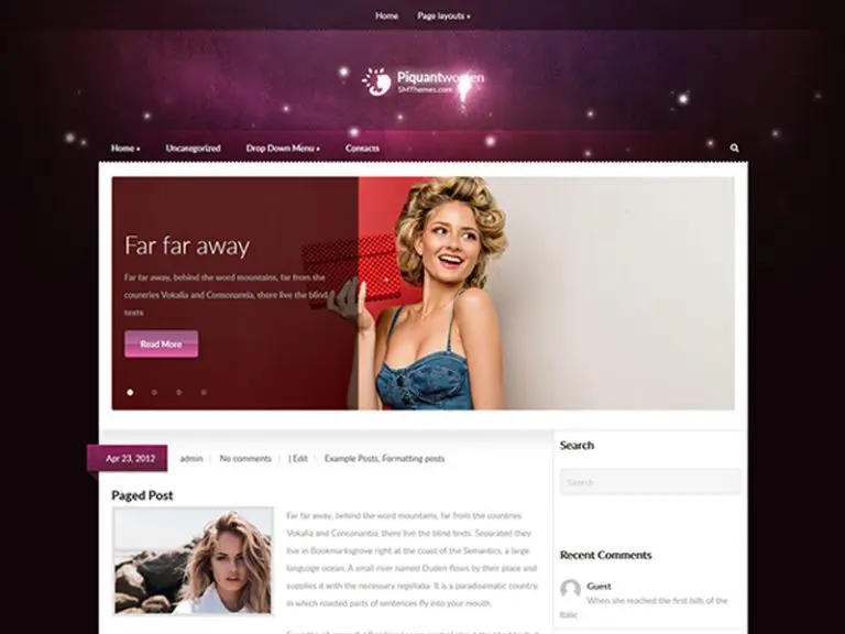 Piquantwomen Blog gratuit Tema Wordpress