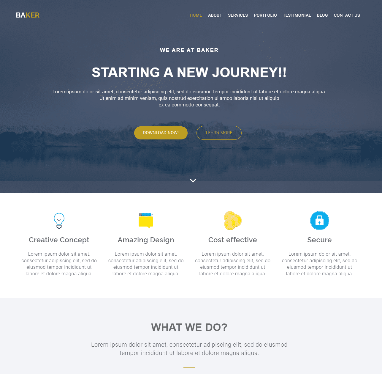 ธีม Baker Bootstrap