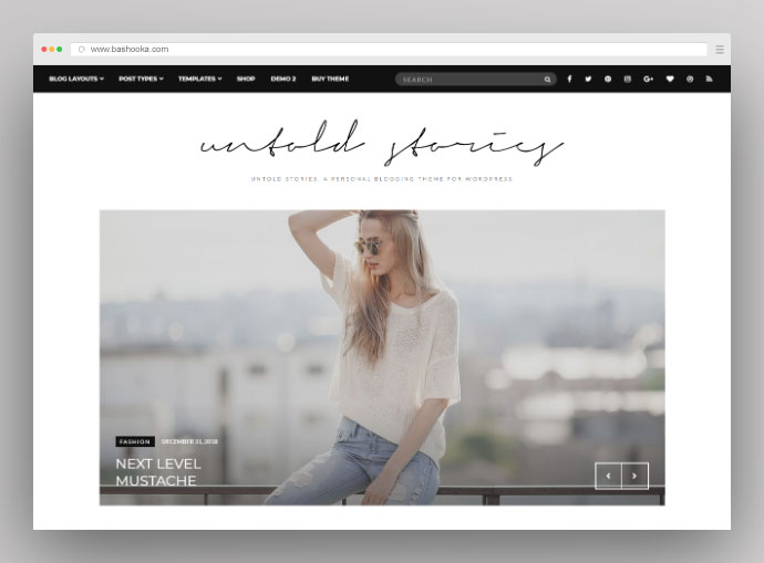 Tema del blog di moda