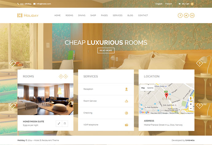 Vacanze - Tema WordPress per hotel
