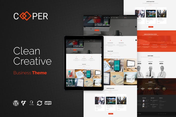 Cooper - Tema WordPress Clean Creative Business