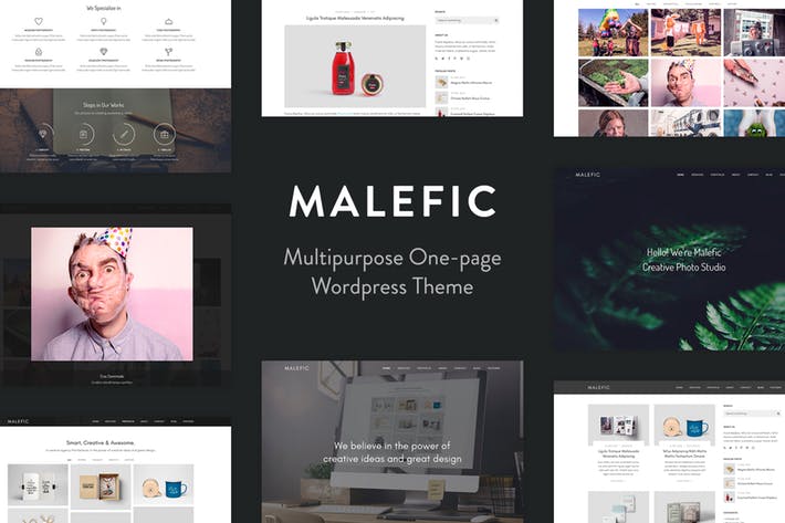 Malefic - Tema WordPress reattivo a una pagina