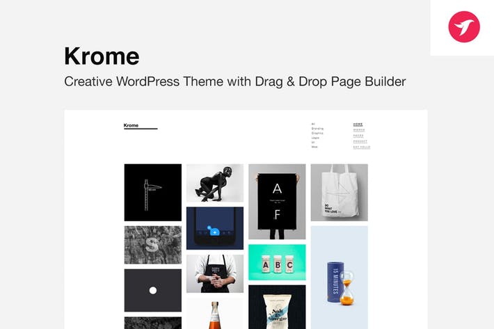 KROME - Tema WordPress per portfolio creativo minimo