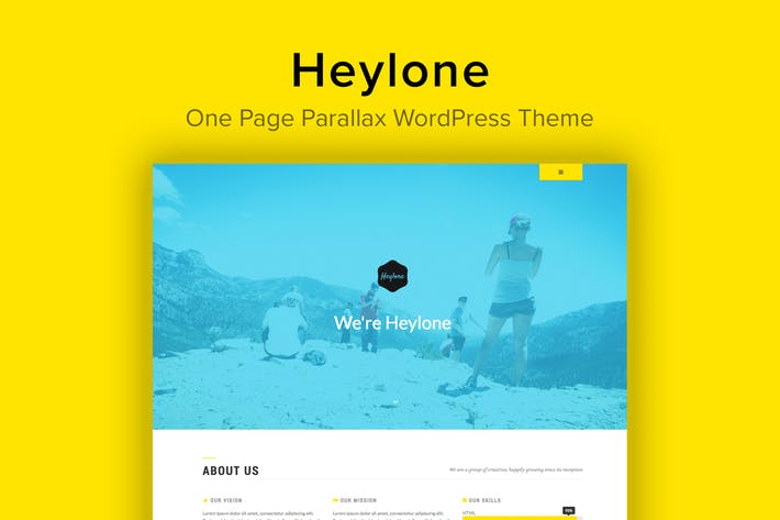 Heylone - Tema WordPress per parallasse di una pagina