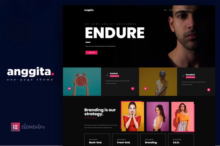 Anggita - Tema del portfolio di una pagina