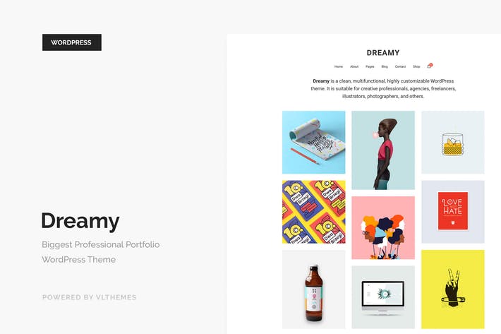 Dreamy - Il più grande portfolio di temi WordPress