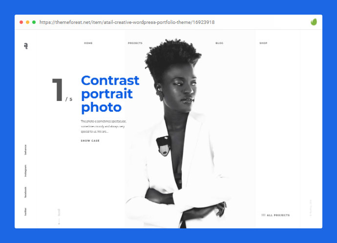 Anadbry – Creative WordPress 포트폴리오 테마