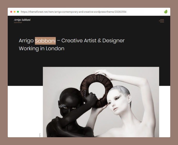 Arrigo – 현대적이고 창의적인 포트폴리오 WordPress 테마