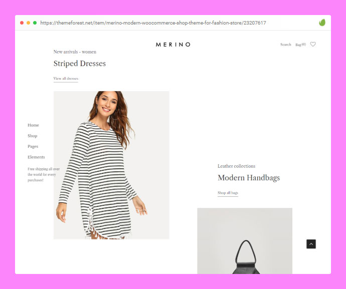 메리노 | 패션 매장을 위한 모던 WooCommerce 매장 테마