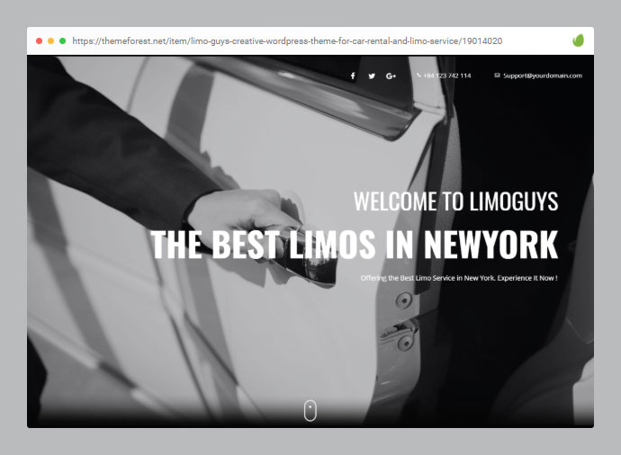 Limo guys – Tema WordPress Kreatif untuk Sewa Mobil dan Layanan Limo