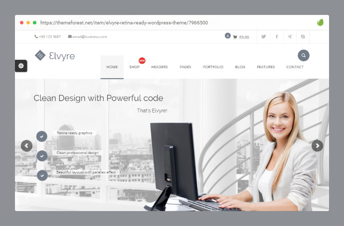 Elvyre – Tema WordPress Siap Retina