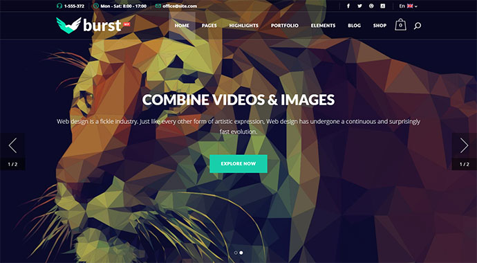Burst - Un tema WordPress audace e vivace
