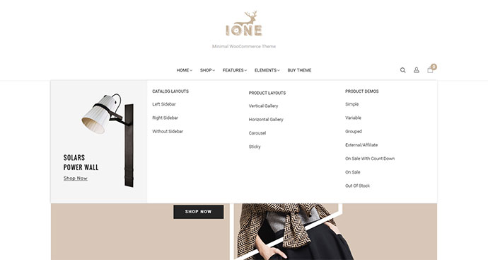 iOne - 최소 반응형 WooCommerce 테마