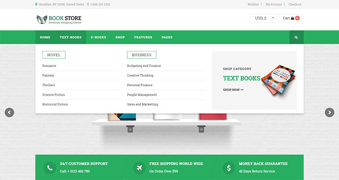 서점 WordPress WooCommerce 테마