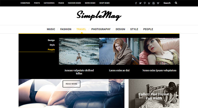 SimpleMag - 창의적인 물건을 위한 매거진 테마