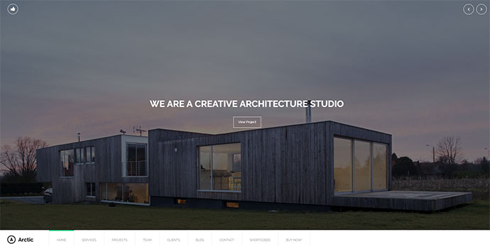 Arctic - สถาปัตยกรรมและความคิดสร้างสรรค์ WordPress Theme