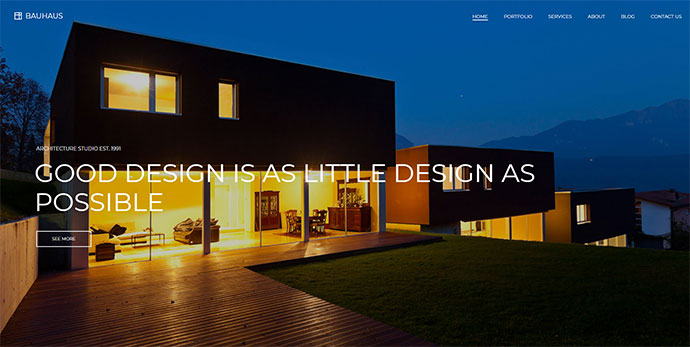 Bauhaus - สถาปัตยกรรมและผลงาน WordPress Theme