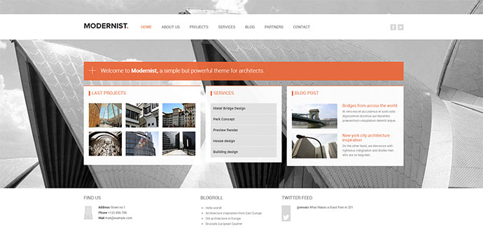 Modernist - Architecture&Engineer WordPress Theme