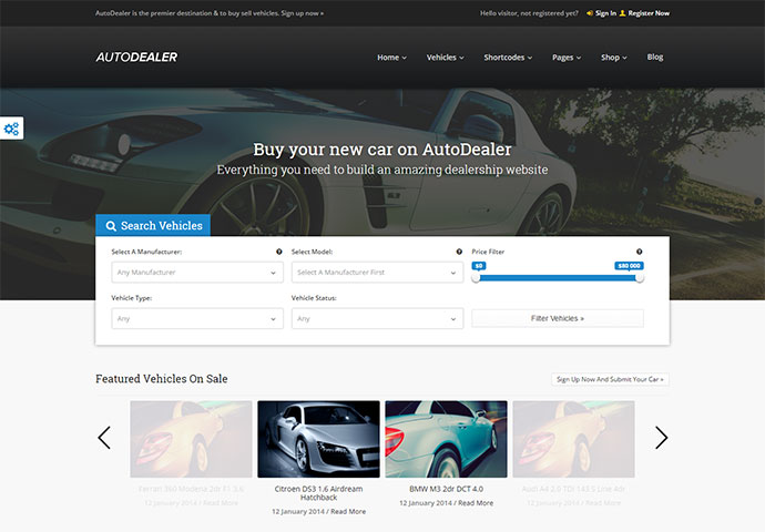 AutoDealer – Tema WordPress Dealer Mobil