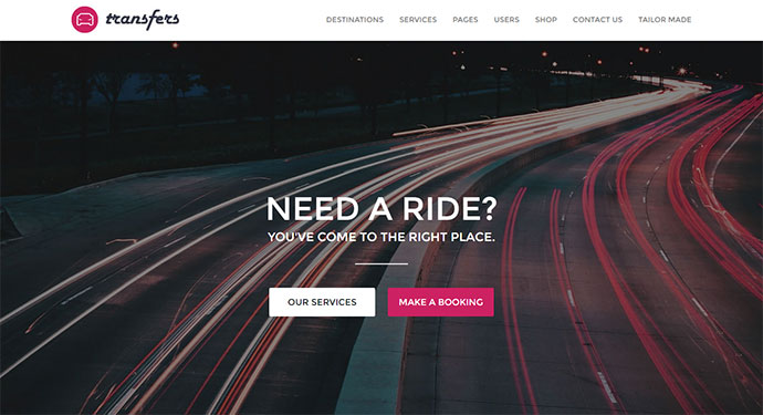Transfer - Tema WordPress Transportasi dan Penyewaan Mobil