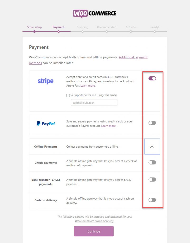 woocommerce 支付选项