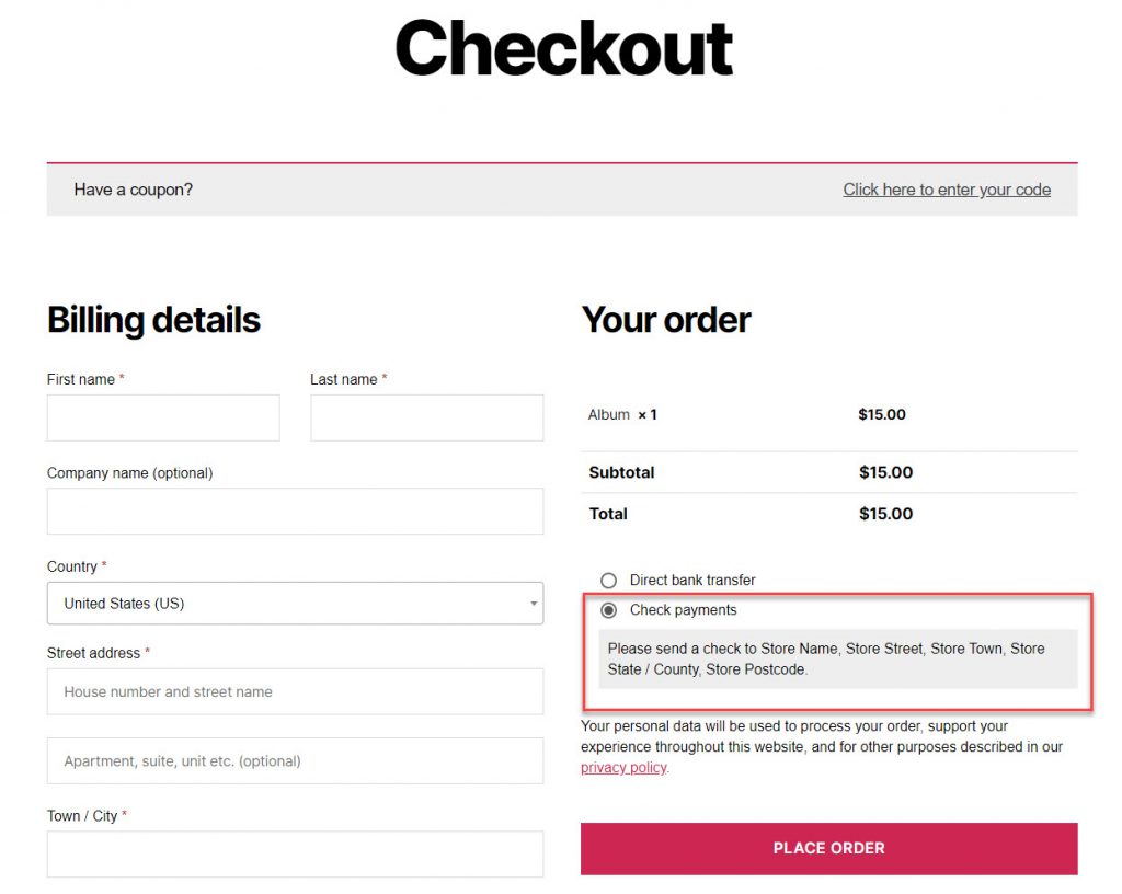 woocommerce 支付选项