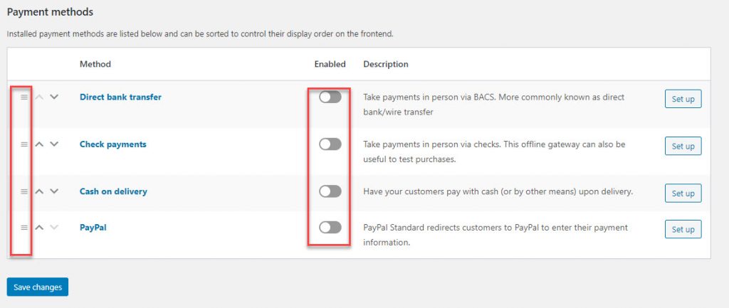 woocommerce 支付选项
