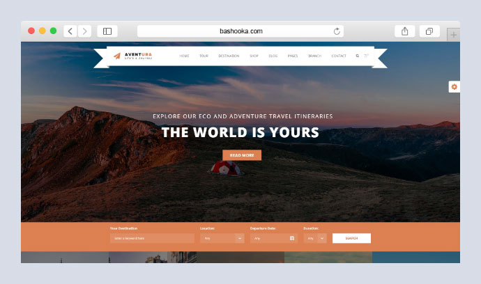 Aventura - Tema WordPress per il sistema di prenotazione di viaggi e tour
