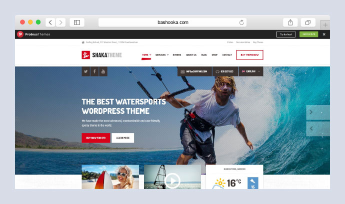 Shaka - Un tema WordPress per affari da spiaggia